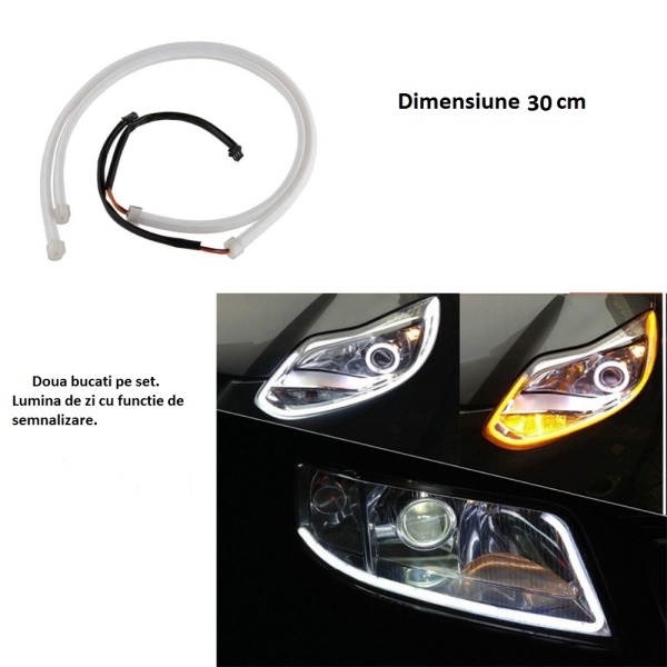 Banda Flexibila Led DRL Cu Functie De Semnalizare 45cm BO45WY 220118-2